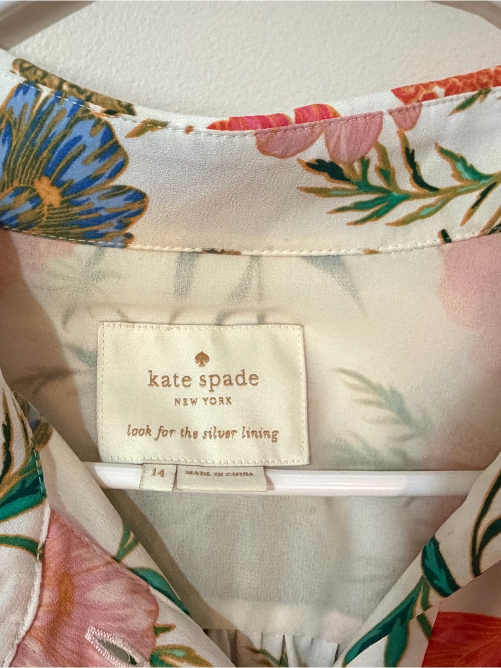 Kate Spade Floral Button-Front Tiered Women’s Dress - Picture 3 of 7